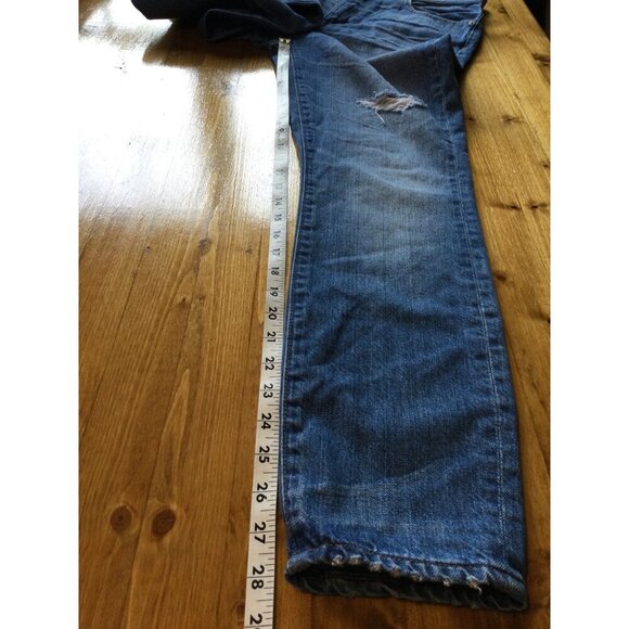 Madewell Womens Rigid Skinny Jeans Size 26 Medium Wash Distressed Denim - Picture 8 of 8